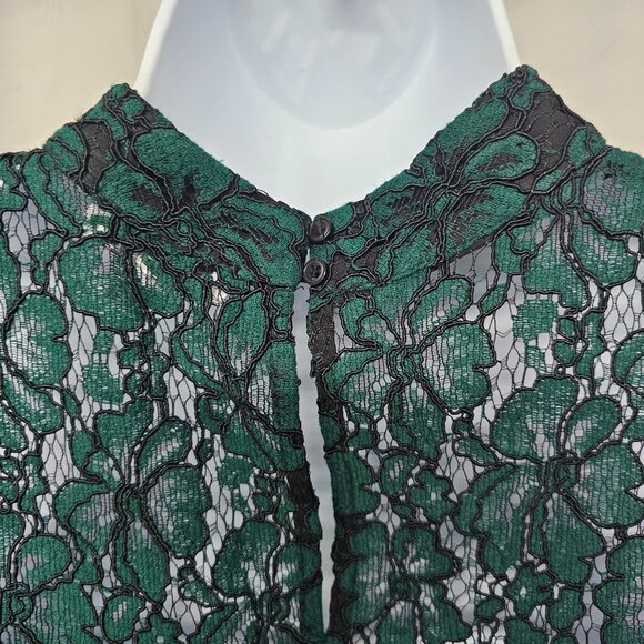 Carolina Belle Tank Green Lace Goth Whimsigoth Fairy Boho Floral M - Picture 6 of 11